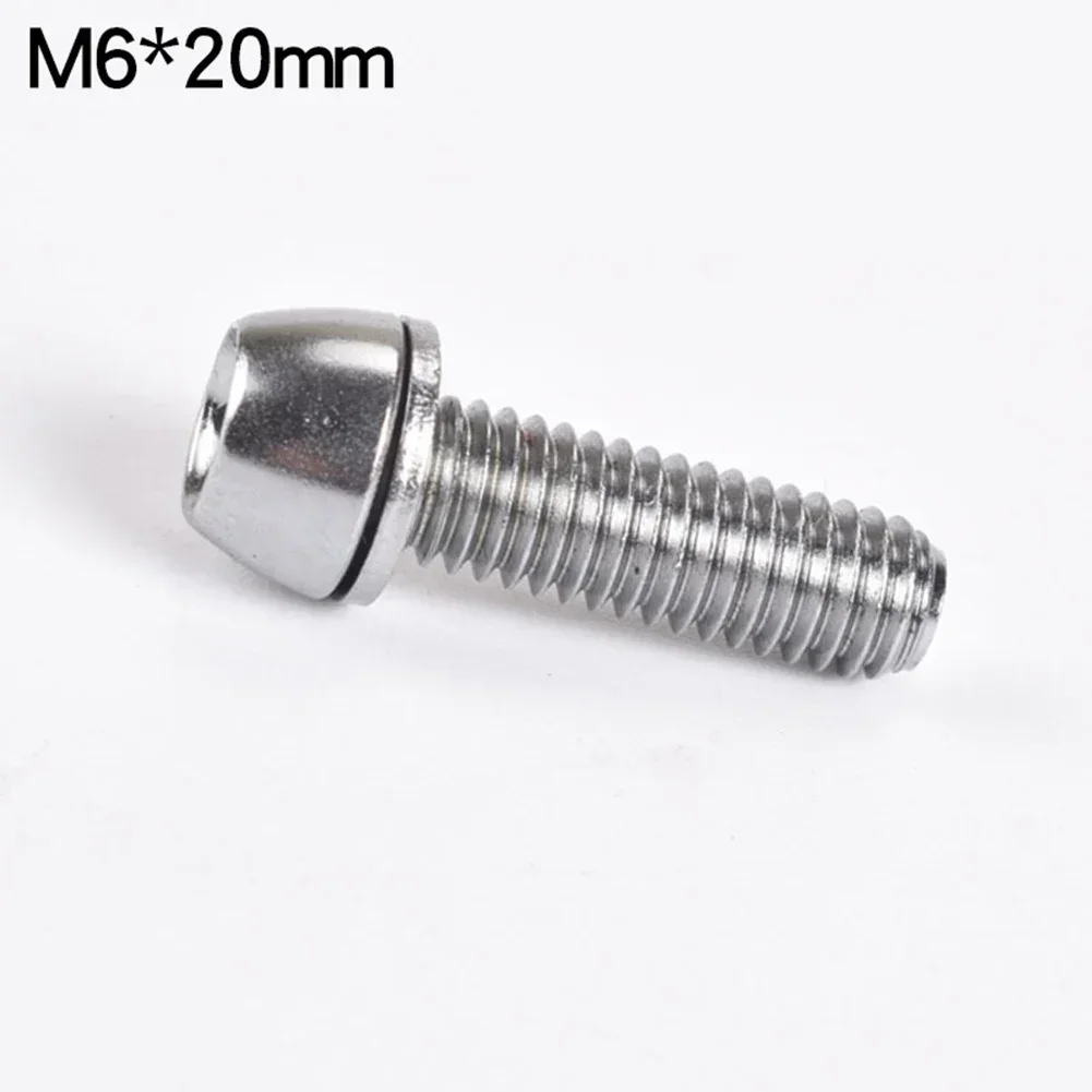 4pcs M5x20mm M6x20mm MTB Bike Bicycle Steering Handlebar Stem Screws Bolts Steel With Bike Stem Spacers Bicycle Components