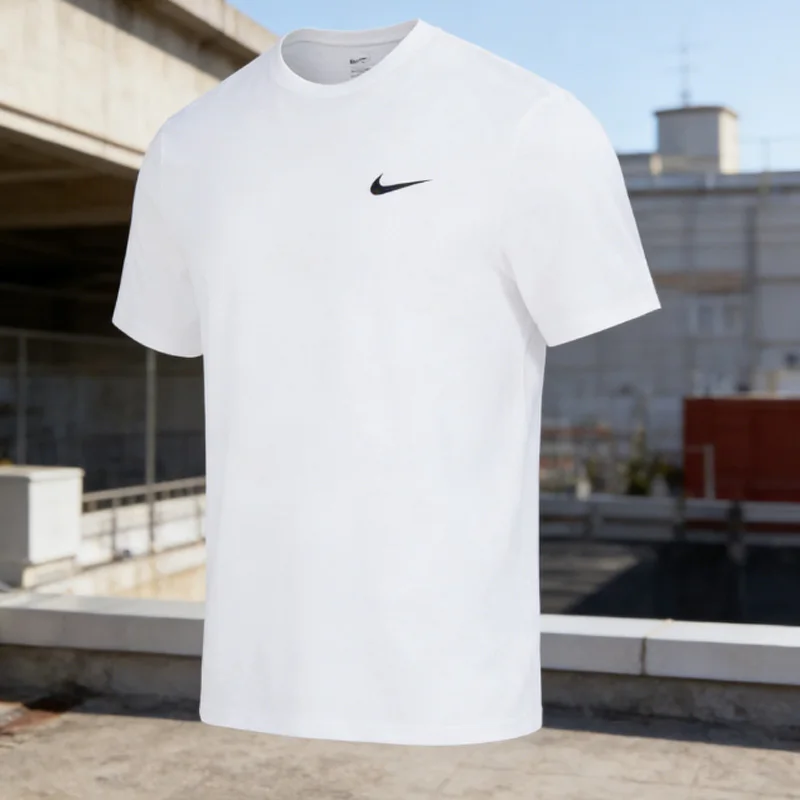Nike Couple Short Sleeve Men Women Sports Running Fashion Trendy Round Neck Casual T Shirt Student Uniform DV9840-100 view 4