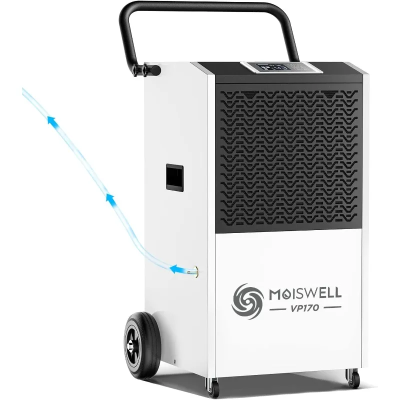 170 Pints Commercial Dehumidifier with Pump and Drain Hose for Basements and Large Spaces up to 7,500 Sq Ft