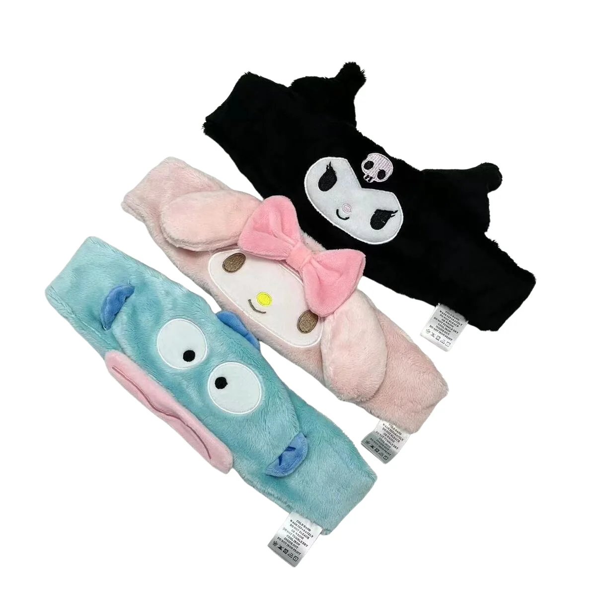 Sanrio Hangyodon Multifunctional Elasticity Plush Eye Mask Hairband Light Blocking Eye Protection Travel Business Trip Rest Gift