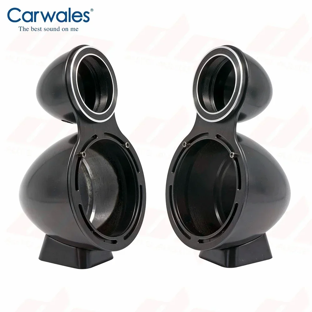 1pair Car 3-way Midrange Treble Stand Aluminum Alloy Shell 3.5 Inch Mid Range Treble Speaker Bracket Adapter Box Tweeter Stand