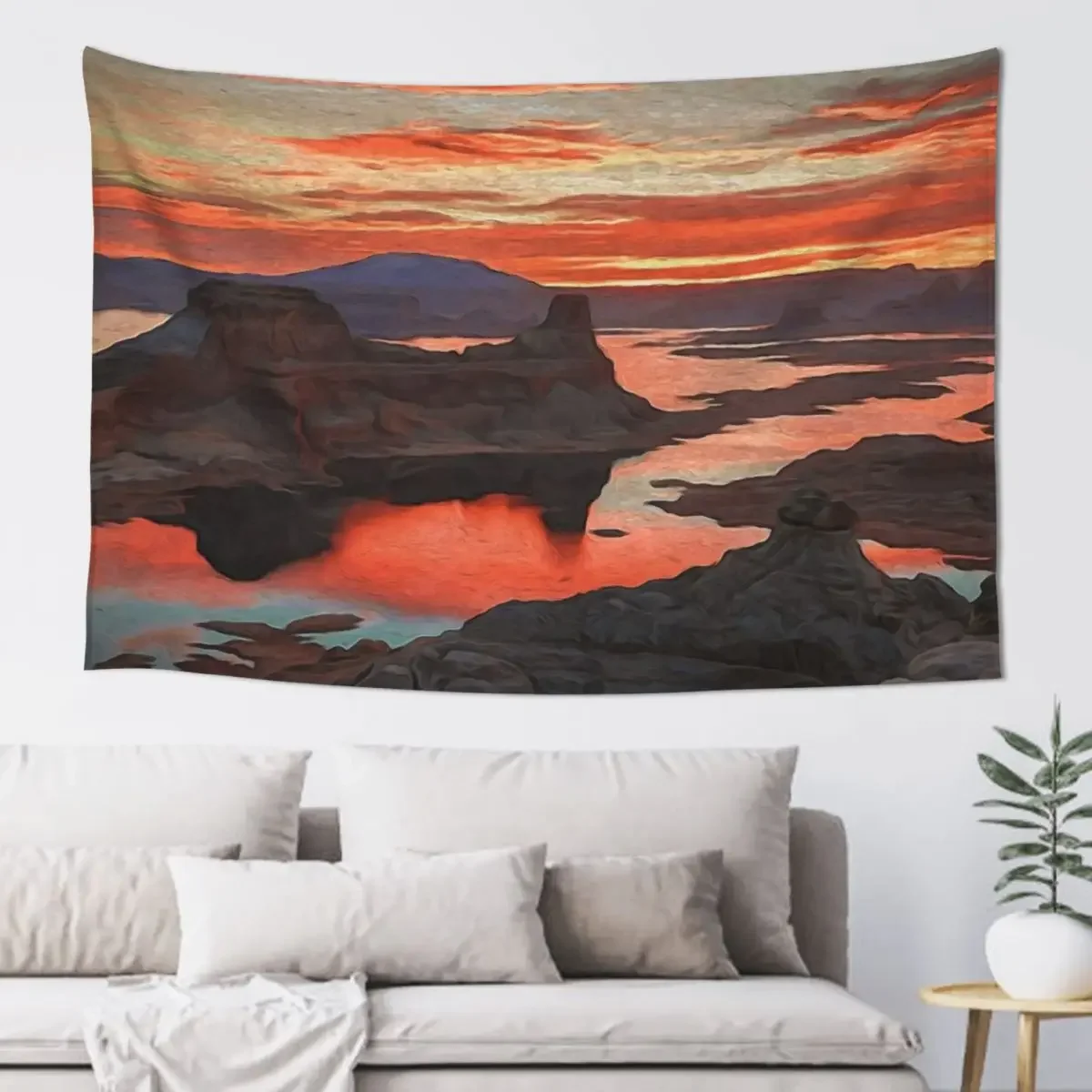 Sunrise at Lake Powell Tapestry Room Decoration Korean Style Decoration Home Decorative Wall Murals House Decor Tapestry