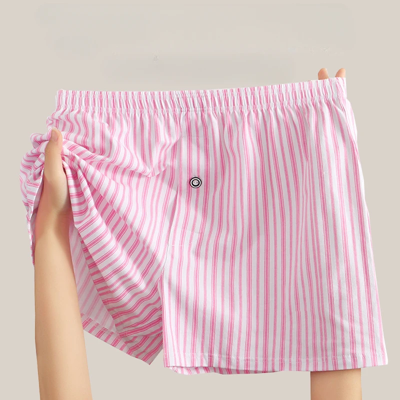 

Cotton Boxer Shorts Men Loose Fit Breathable Soft Underwear Sleepwear Lounge Pants Home Wear Casual Comfortable Boxers
