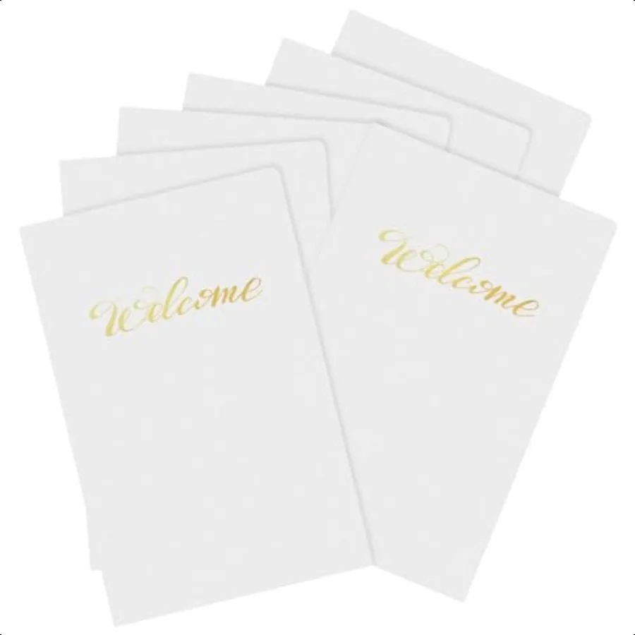 

50 Pack 6 x 9 Welcome Pocket Folders Bulk Presentation Employee File Folders with Pockets for Church Weddings Party Conference
