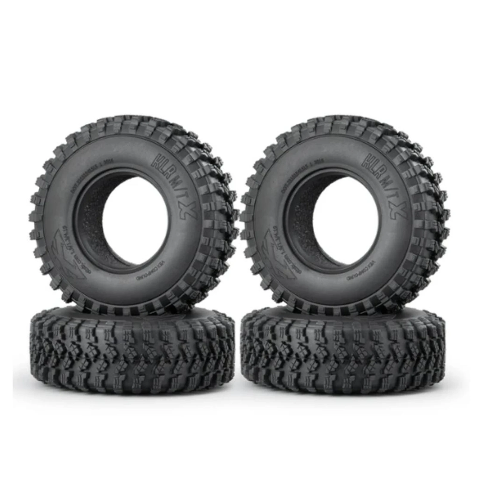 RCGOFOLLOW 1.9 Inch 106mm Diameter 38mm Width Rubber Crawler Wheel Tires 1/10 SCX10 D90 TRX4 TF2 CC01 Capra RC Car Part Black