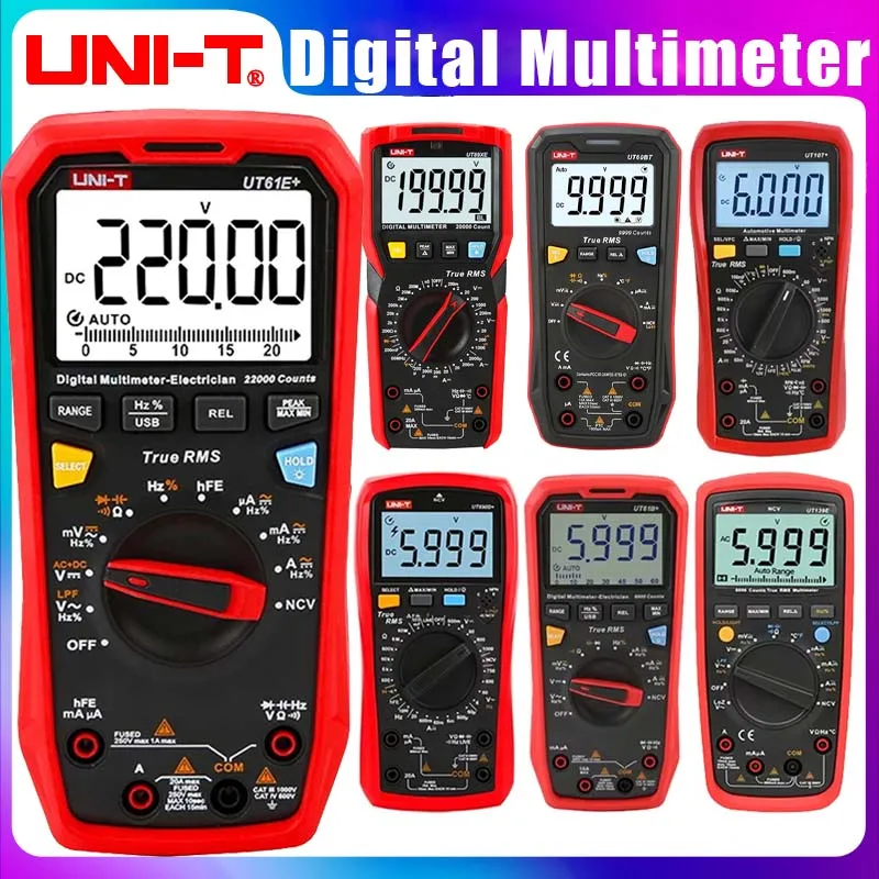Multímetro Digital UNI T UT890C UT890D+ UT89X UT89XD UT89XE UT61B+ UT61D+ UT61E+ UT60S UT60BT UT105+ UT107+ UT33A+ UT139C UT139E