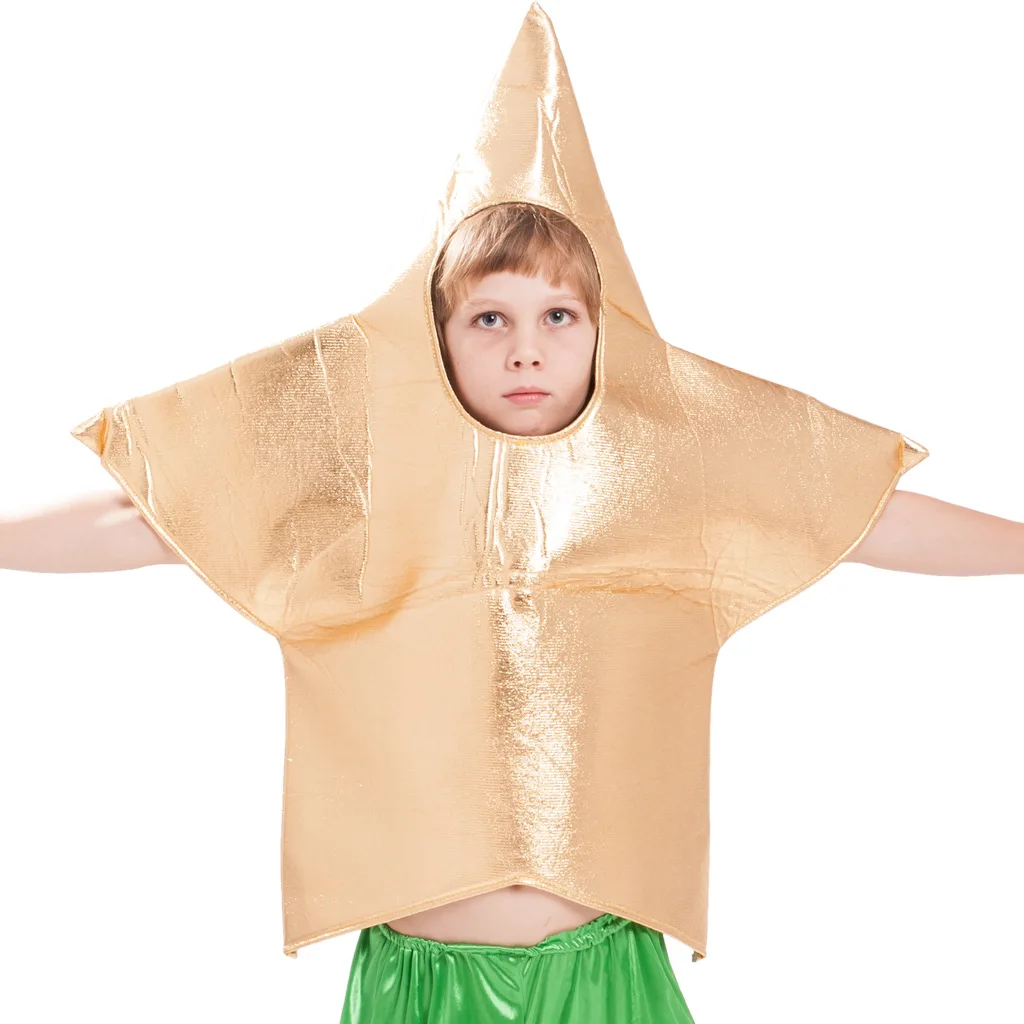 Children Cute Star Shape Set Holiday Party Funny Costume Halloween Carnival Jumpsuit School Stage Performance Over clothes