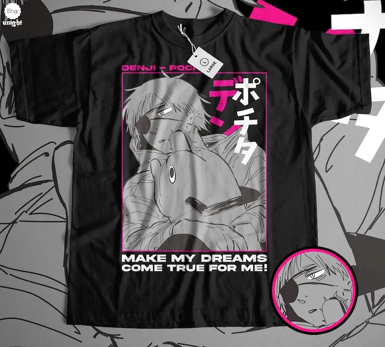 Anime retro T-shirt, 100% cotton, all sizes for men and women Comic lovers