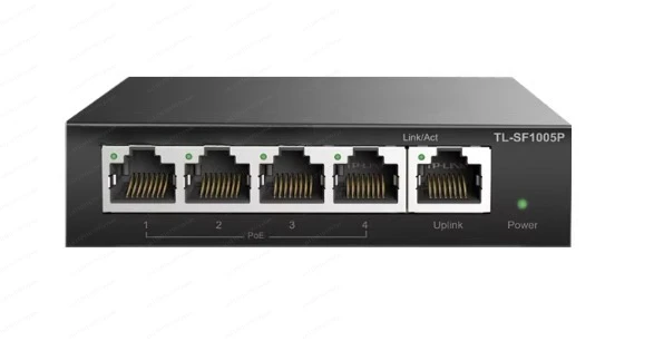 TP-LINK 6-port 10/100M PoE Switch/4FE(PoE)+2FE, Unmanaged Plug And Play TL-SF1006LP