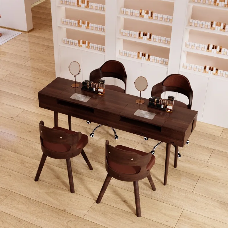 Manicure Table American Minimalist Single Double Vacuum Integrated Russian Style Nails Table Table for Nails Salon Nails Table