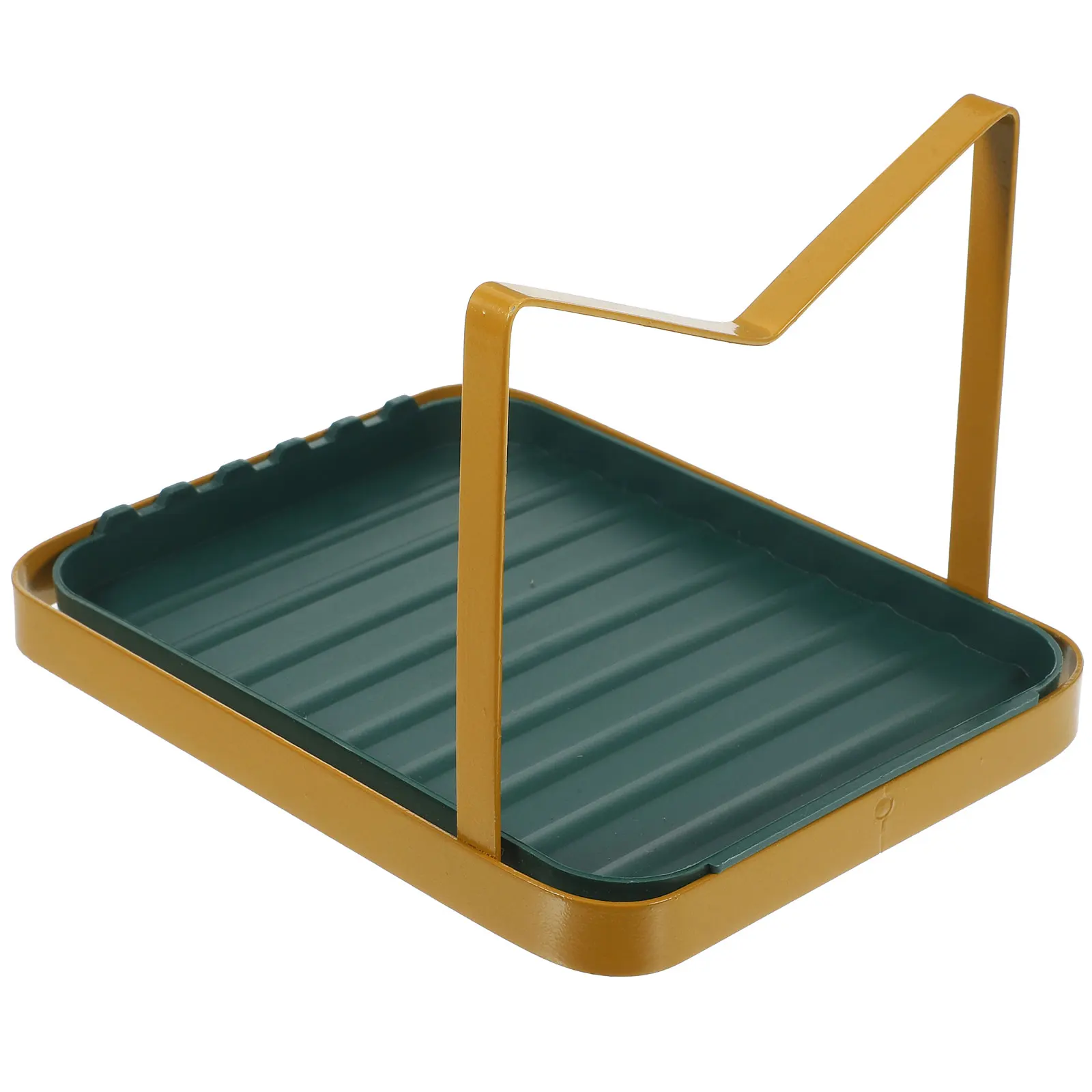 

1pc Pot Lid Spoon Holder Organizer Rack Carbon Steel Golden Stand For Kitchen Utensils Storage Home Pan Accessories Lid Spoon