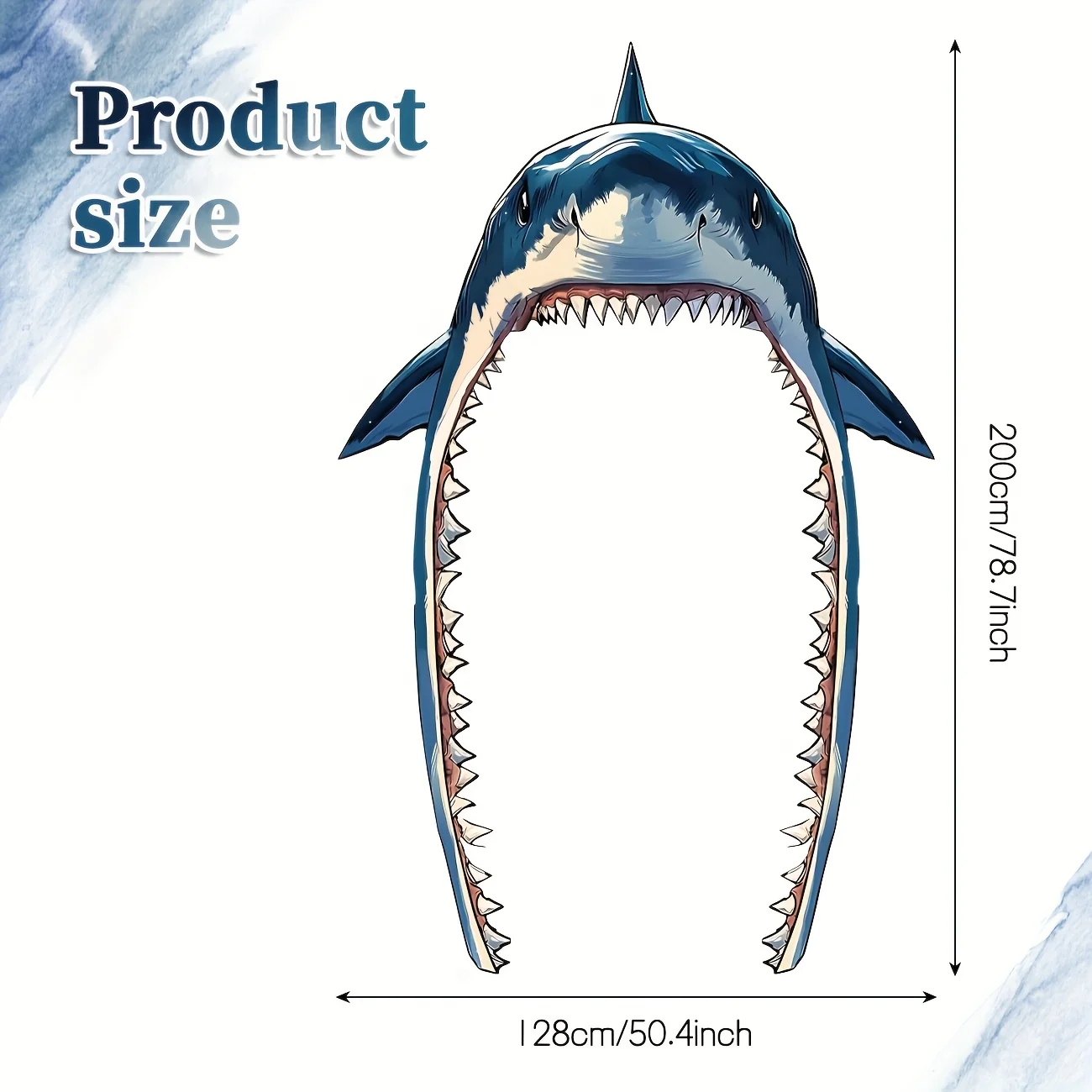 لافتة حفلات بطابع سمك القرش لتزيين باب حفلات القرش، خلفية صورة على شكل حيوانات البحر، غطاء باب القرش لحفلة عيد ميلاد القرش اللطيفة