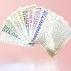 1pcs Diamond Pearl 3D Colorful Stickers for Eye Facial Stickers Children Handbooks Acrylic Nail Art Decoratioon Body Stickers