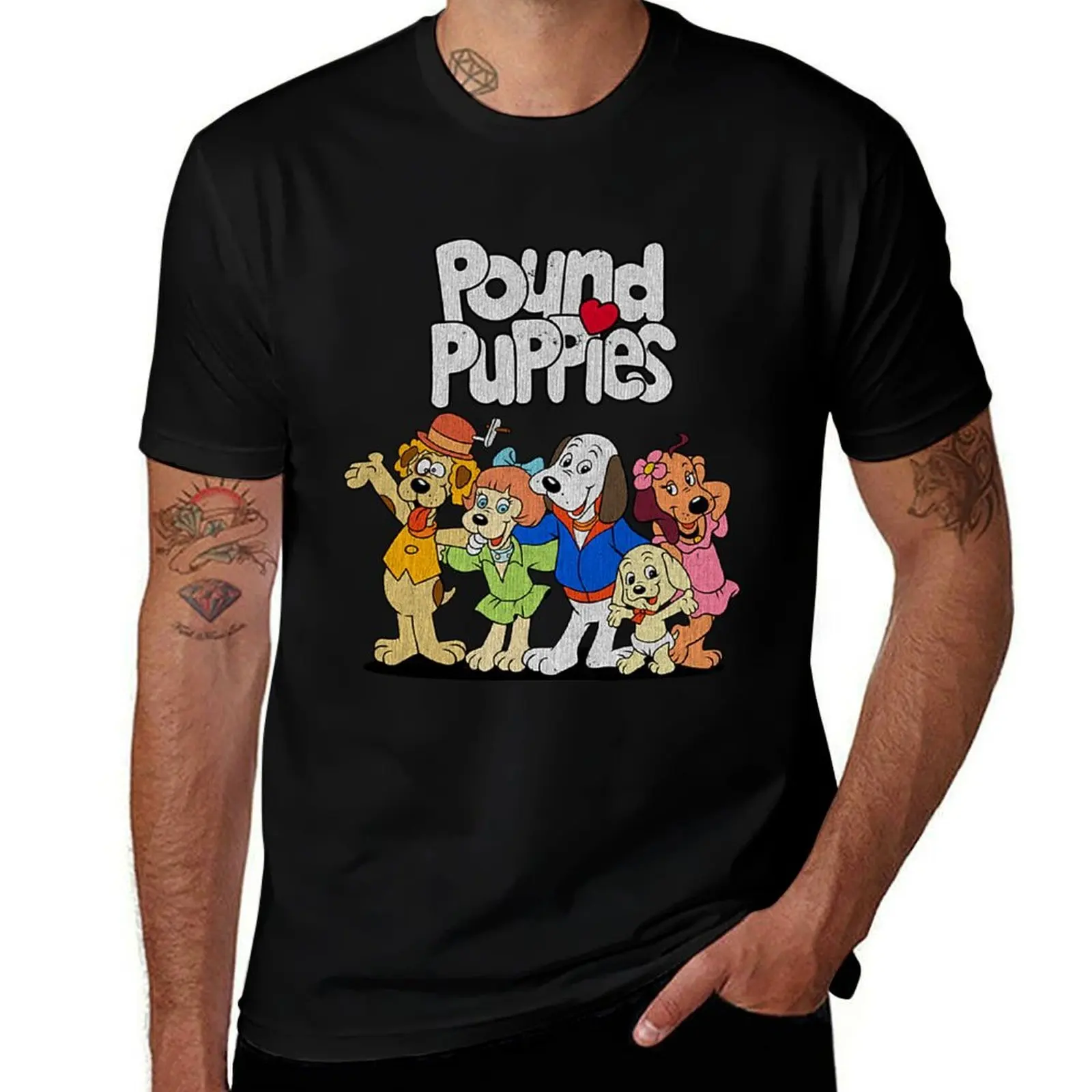 Pound Puppies T-Shirt Active Sports Short Sleeve Cotton Shirt T-Shirt