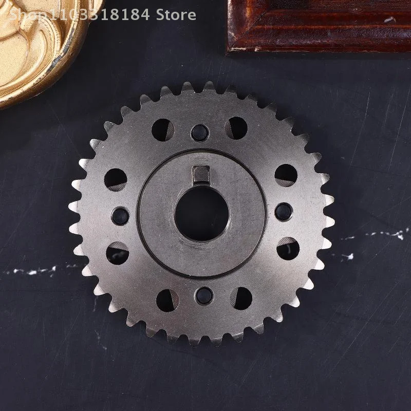 Gear Camshaft 4-Sekrup 36-Gigi Untuk Fino/Mio/Sporty/Wave125 – Kompatibel Dengan Mesin 4-Katup, Dilengkapi Penanda Derajat Gesekan