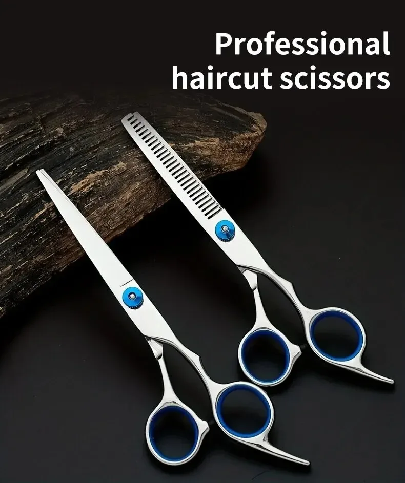Friseurschere aus Edelstahl, professionelle Friseurschere, Schneiden, Effilierschere, Friseurschere, Heimsalon – Detail 1