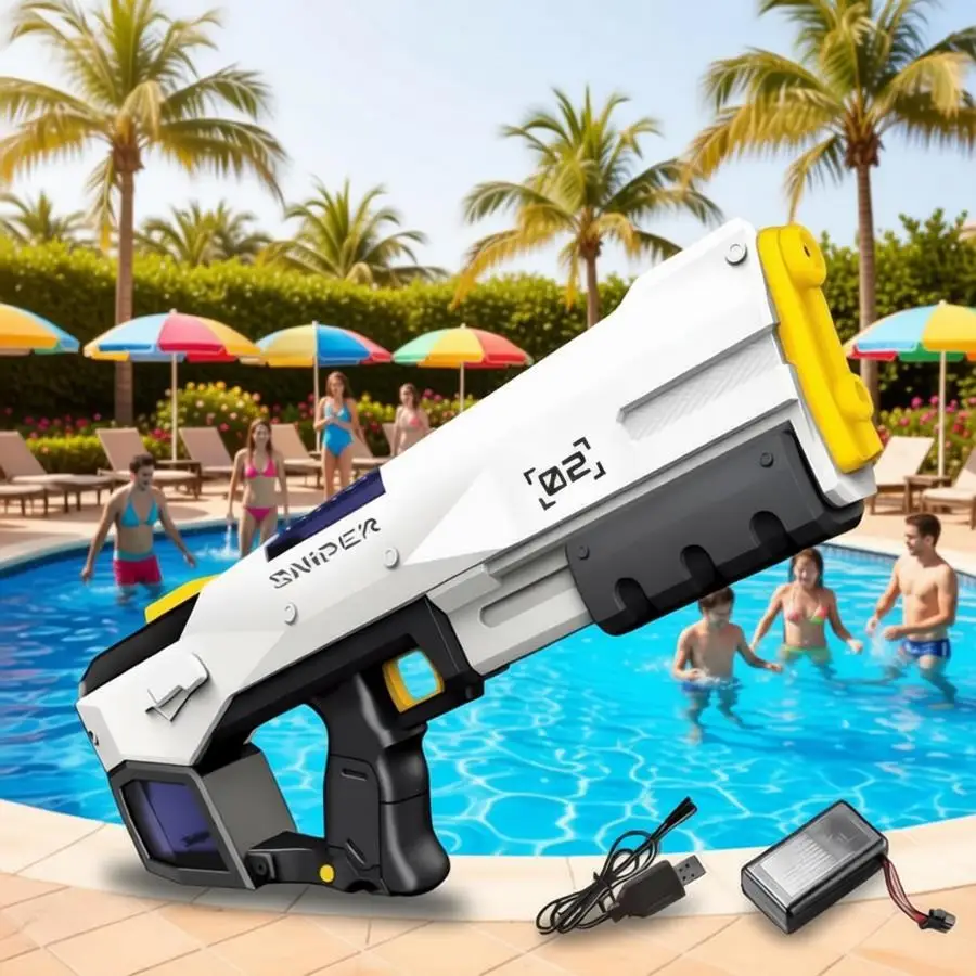 Fully Automatic Electric Water Gun for Children Adult for Outdoor Water Play Summer Pool Beach Toys for Outdoor Water Fight Gift