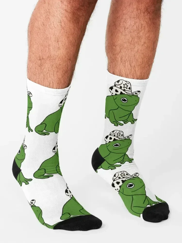 Cowboy Frog Socks Non-slip funny gifts valentine gift ideas Wholesale Socks Women Men's