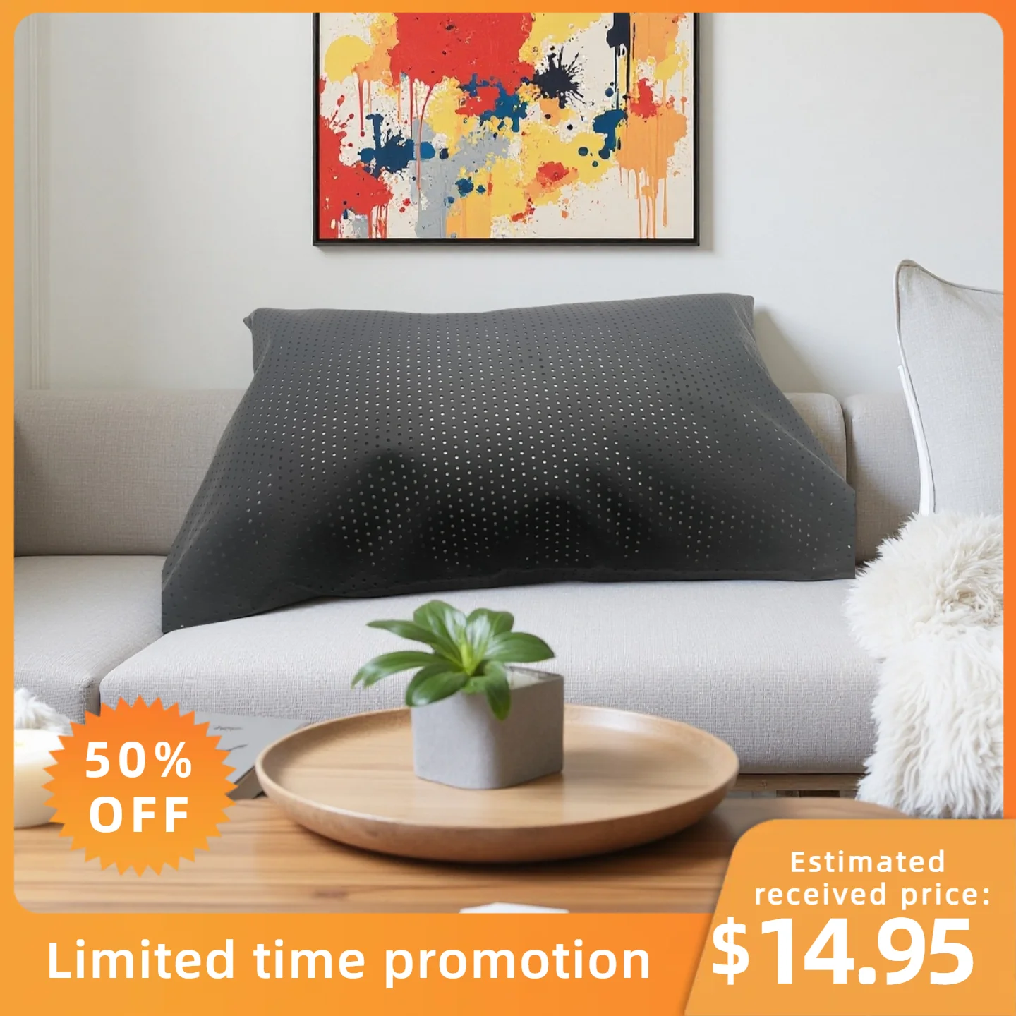 50%Discount Grounding PU Leather Pillowcase With 15FT Cord