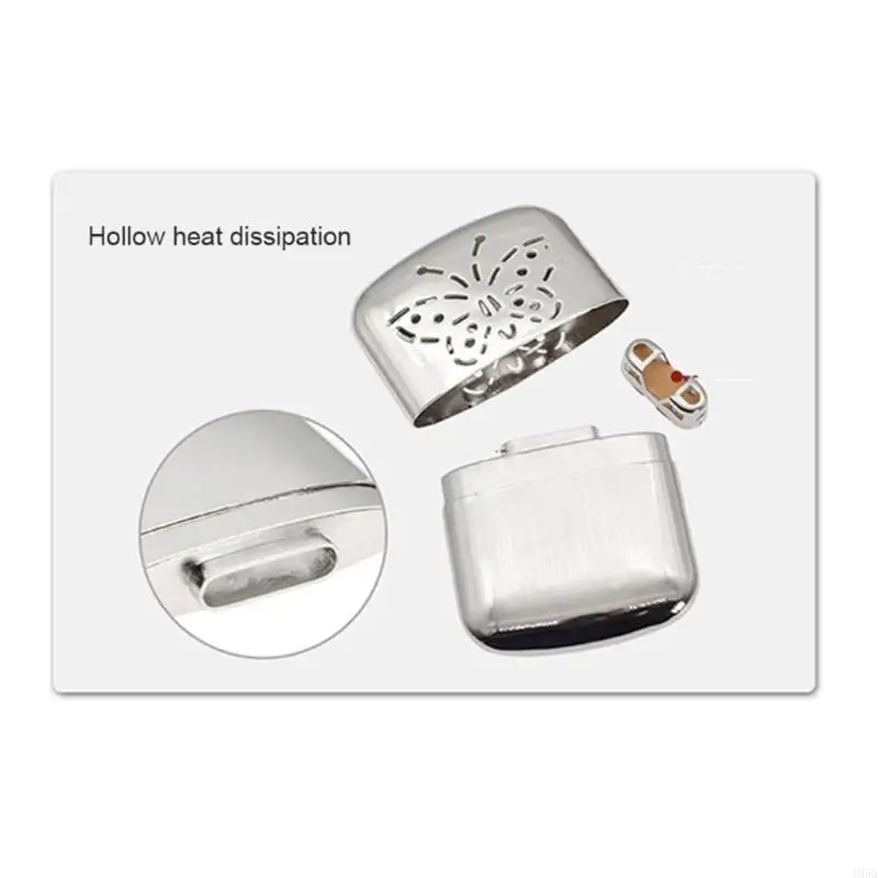 2pcs Mini Hand Warmer Reusable Metal Alloy Pocket Handy Winter Heater