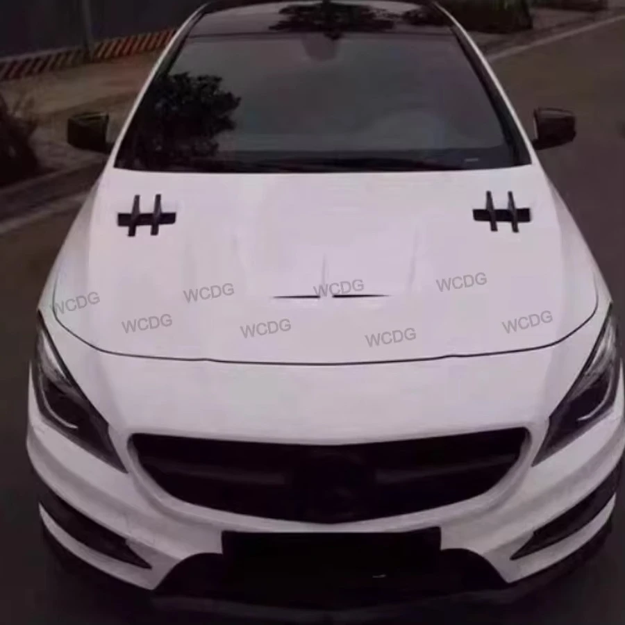 High Quality Carbon Fiber Front Engine Hood for CLA Class W117 CLA45 CLA220 CLA260 AMG Front Hood Bonnet Cover 5