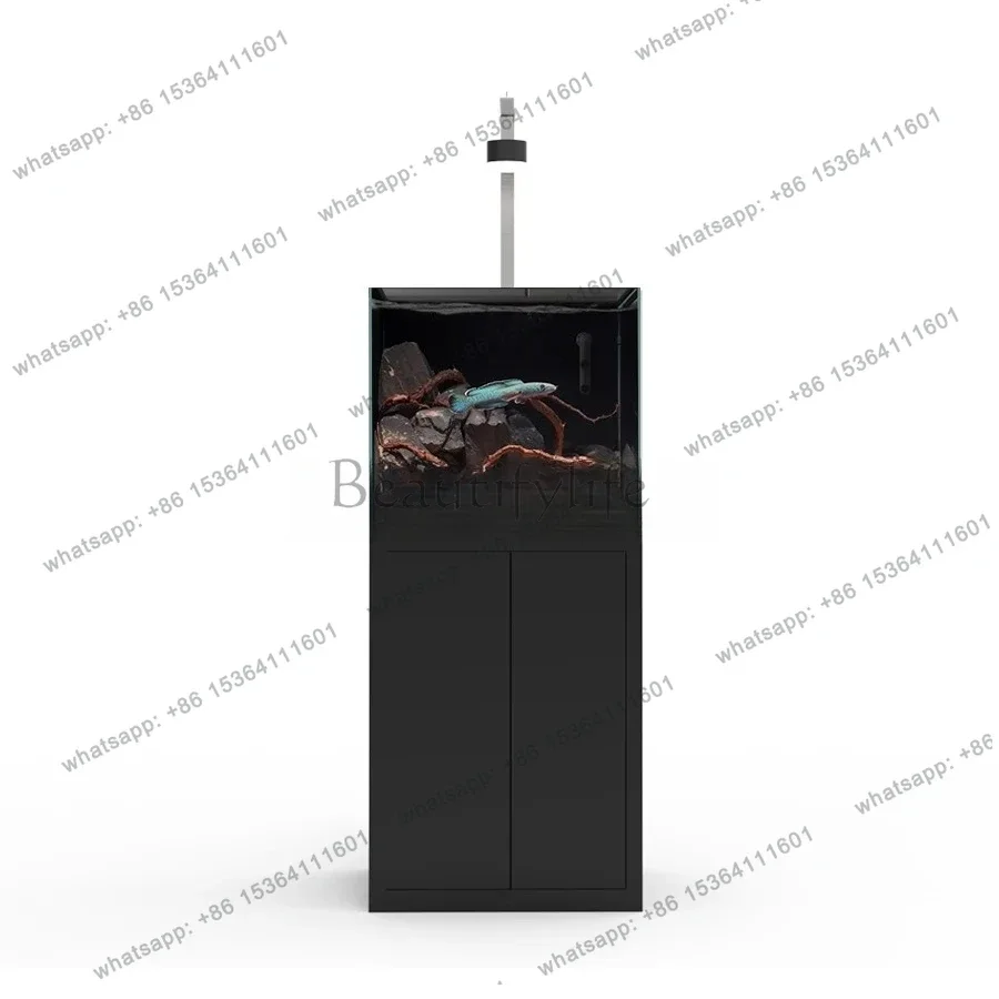 LXliving room small square fish tank bottom cabinet moisture-proof aquarium bottom filter all-in-one machine household cabinetSS