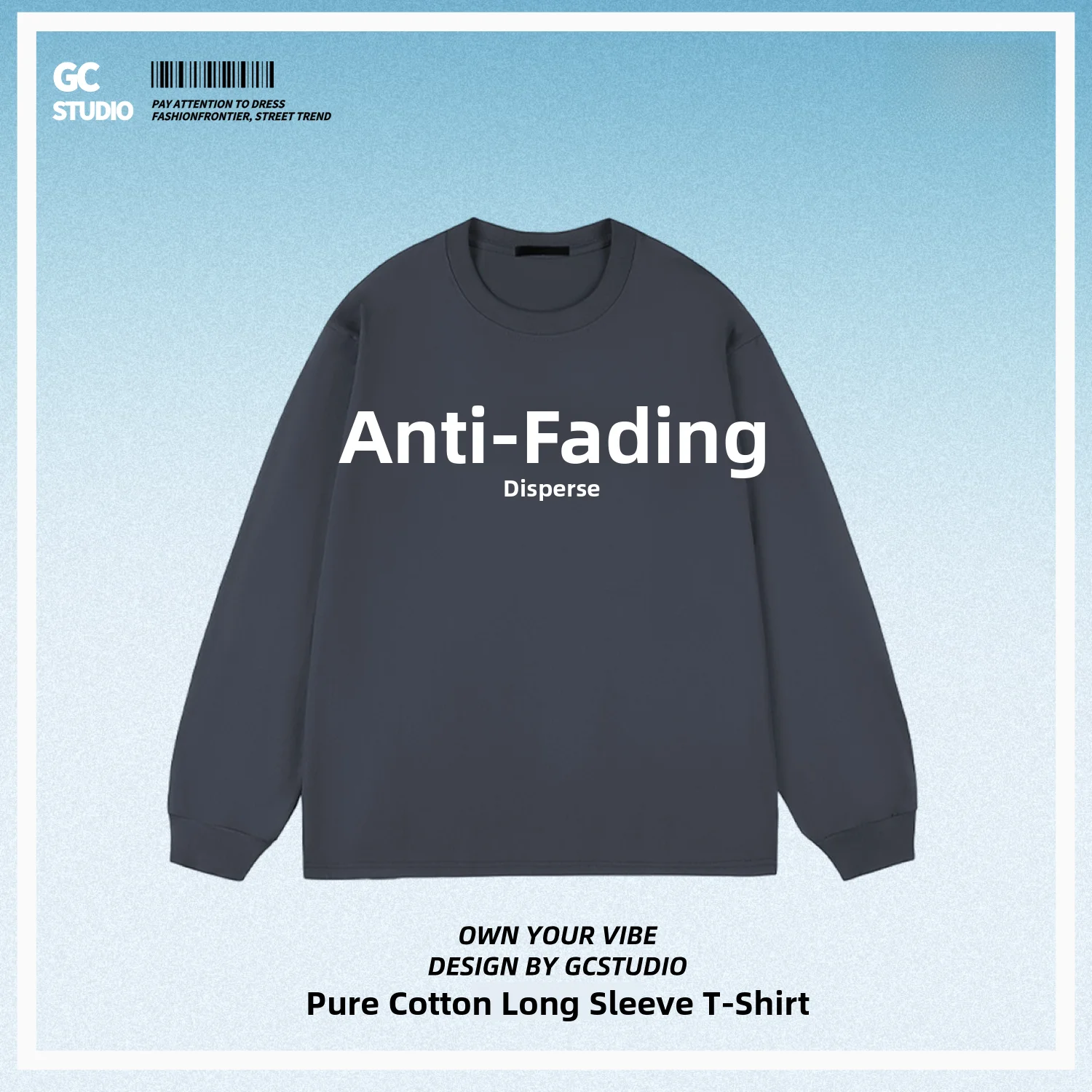 Anti-Rust Long Sleeve T-Shirt Pure Cotton Comfortable Loose Fit Unisex Printed Text Fun Autumn Winter Male Fashion Casual Wear