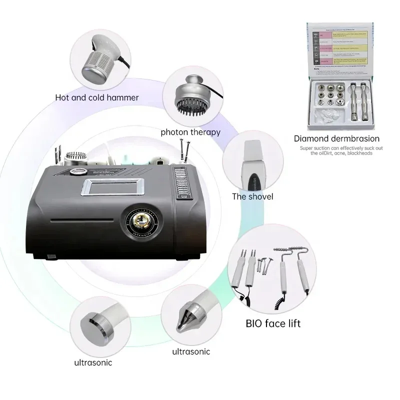 

NewFace Алмазная машина для микродермабразии, пилинг кожи, прыщи, прозрачный био-лифтинг лица, подтяжка кожи, омоложение, ультразвук, красота лица