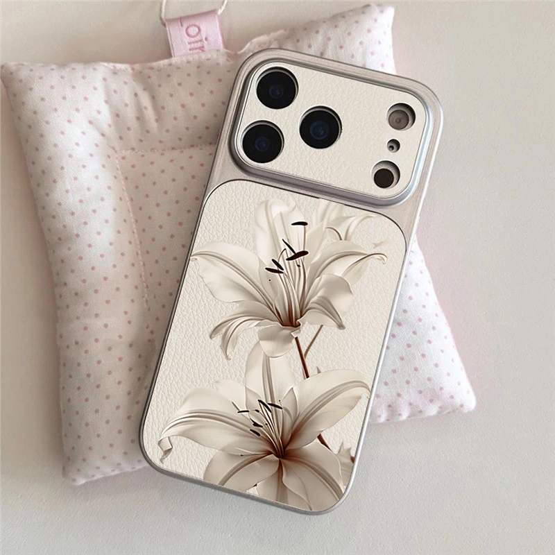 Vintage Floral Lily Phone Case For Samsung Galaxy S25 S26 Ultra S24 S23 S22 S21 FE A17 A37 A57 A56 A55 A54 A16 A15 A26 A25 Cover