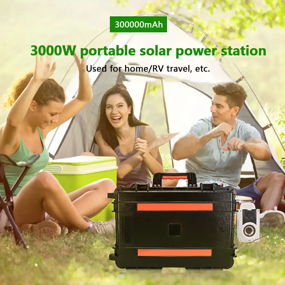 Portable 1kwh 3kwh Solar Rechargeable UPS Backup Power Bank Lifepo4 Lithium Ion Battery Pack 12v 24v 48v Trolley Power Station