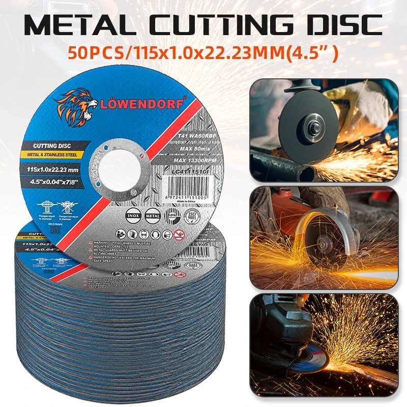 

50pcs/Set 115x1.0x22.23mm Metal Cutting Disc for Steel and Inox Aluminum Oxide Cutting Wheel Angle Grinder Cutter Disco de corte