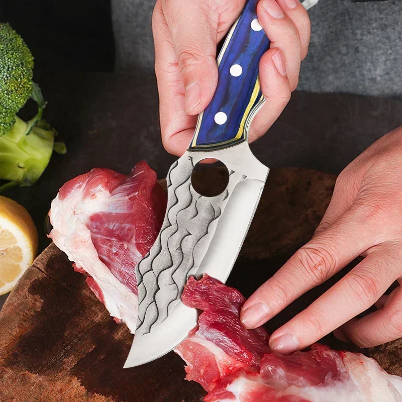 Stainless Steel Handmade forged Knife for Kitchen Cooking Household Fruit Vegetables Knife Meat Cleaver Butcher Utility Knife