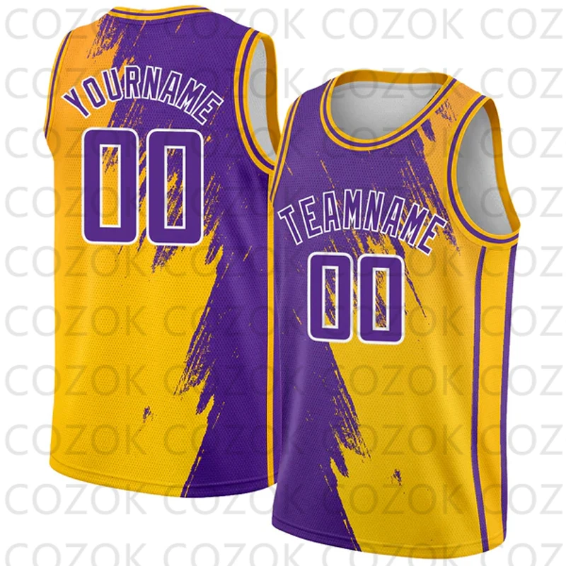 Custom Dots Pattern Basketball Jersey Tank Tops for Men Jersey Personalized Team Unisex Top
