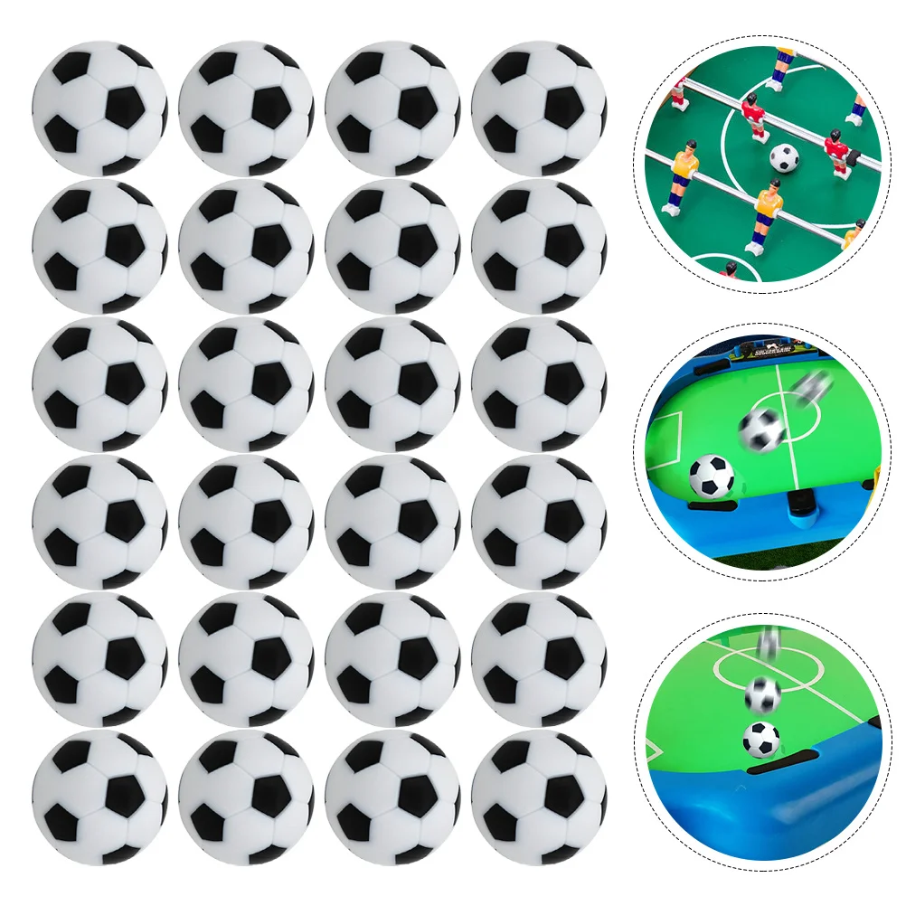 24 قطعة كرات كرة القدم للطاولة متينة ABS كرات قدم صغيرة على سطح الطاولة لمعظم آلات ألعاب كرة القدم على الطاولة رائعة للبالغين