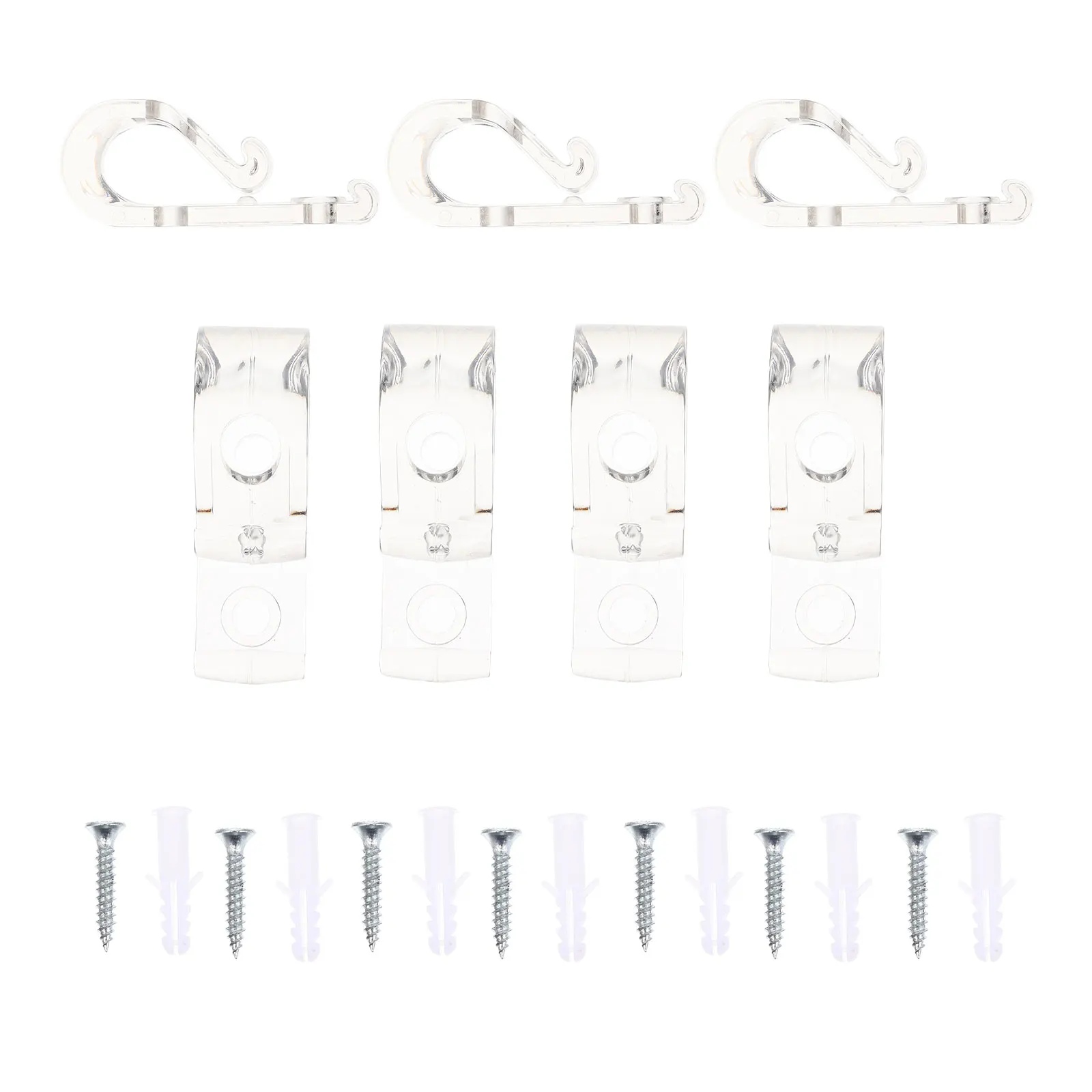 

Plastic Blinds Hooks Roller Curtain Fixing Accessories Transparent Vertical Hanging Home Storage Simple Design Long Use Not