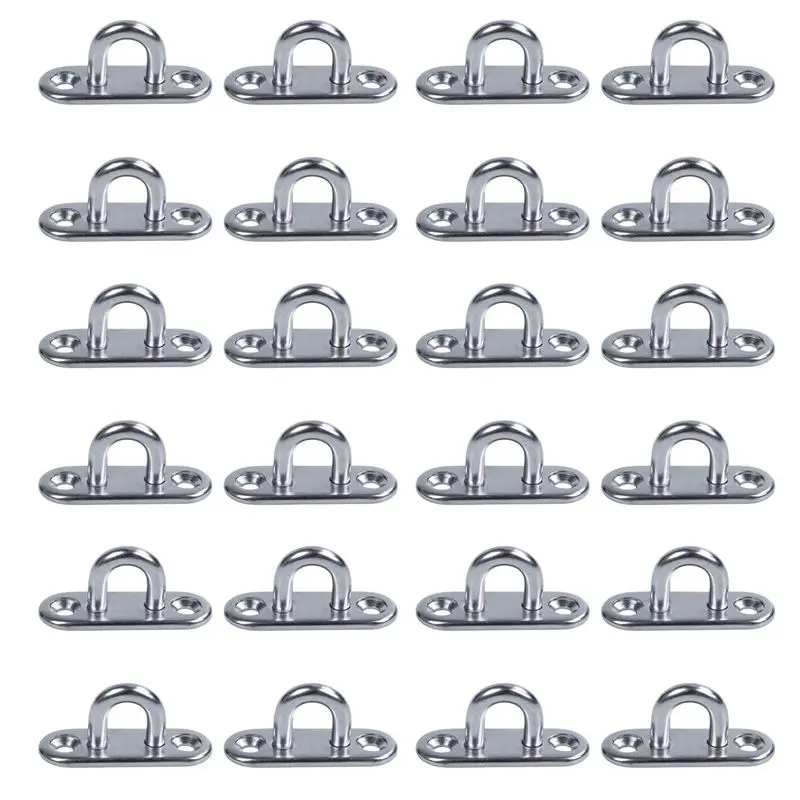 

AS94-24 шт. 5 мм, 24 шт. в упаковке, прямоугольная пластина-кольцо из нержавеющей стали 304 с крюком