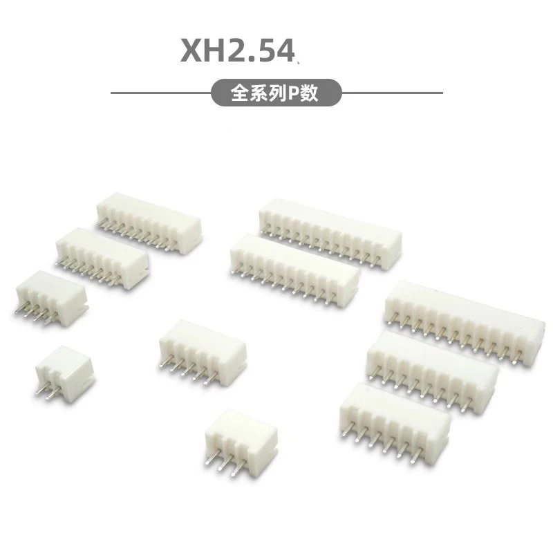 10Sets=10pcs JST Plug +10pcs XH2.54 XH 2.54mm Wire Cable Connector 2/3/4/5/6/7/8 Pin Pitch Male Female Plug Socket 26AWG