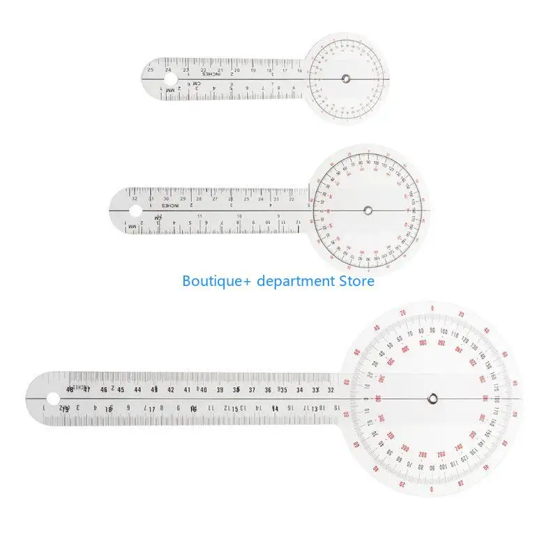 E1PD 3Pcs/Set Physio Goniometer Measuring Tools Woodworking for DIY Builders Carpenters Tilers Craftsmen Construction Workers