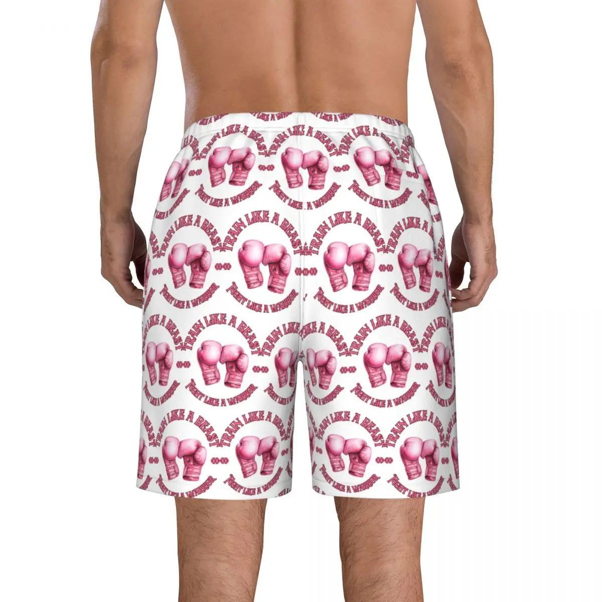 Train Like A Beast Fight Like A Warrior Boxing Gloves Trunks Beach Board Shorts Casual Quick Dry Swimming Summer Men Pants