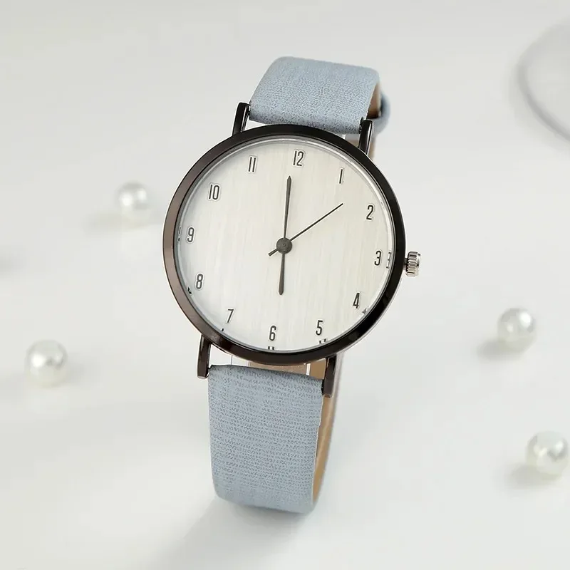 Simple Style White Leather Watches Women Fashion Watch Minimalist Ladies Casual Wrist Watch Female Quartz Clock Reloj Mujer