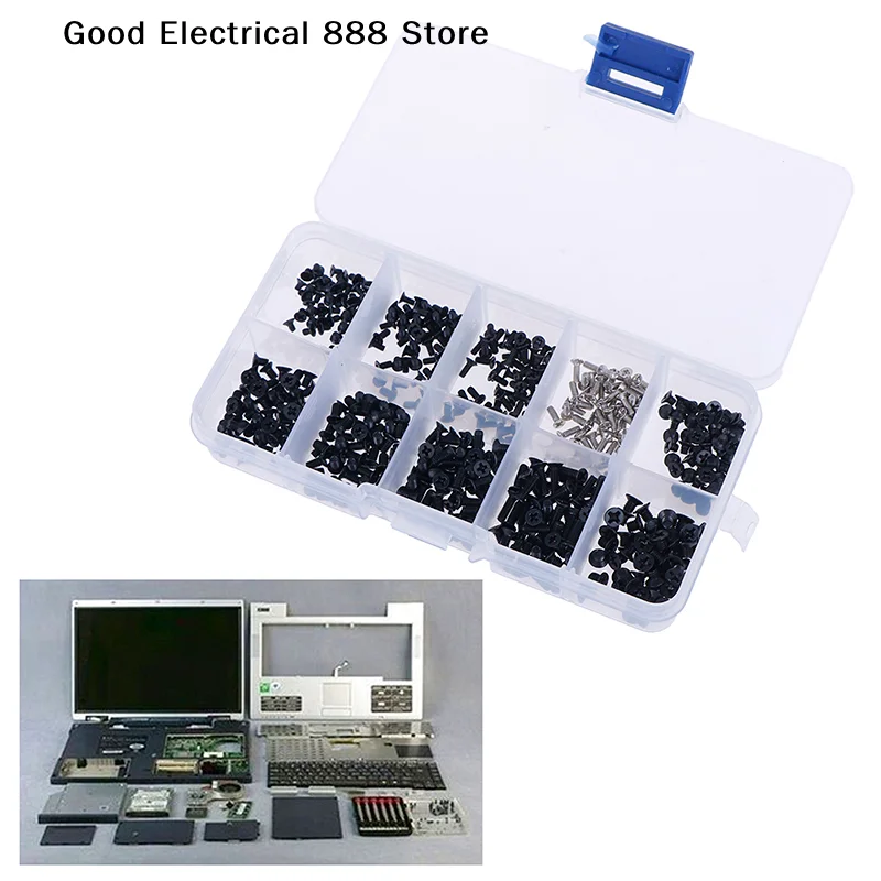 【GE】500pcs Laptop Notebook Tiny Computer Replacement Electronic Universal Screws Assortment Repair Kit Flat Head Mini Screw Set