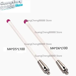 5/6mm OD M4 L100 Thread Ruby Head Ceramic Styli Rod 3D Three Dimensional Gauge Meter Coordinate Measuring Machine CMM Tip Probe