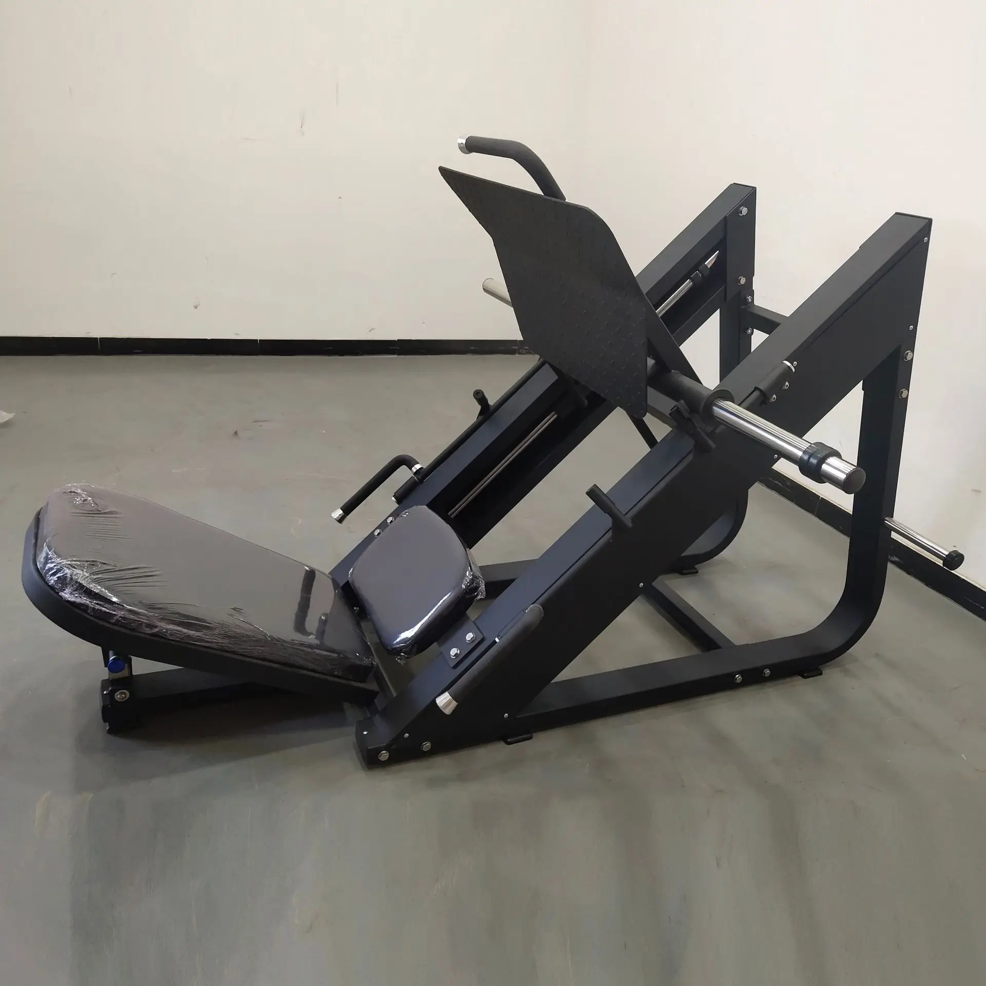 45 Degree Leg Press Hack Squat Machine, Dual Function Home Gym Strength Training for Glutes Legs Back, Commercial Grade