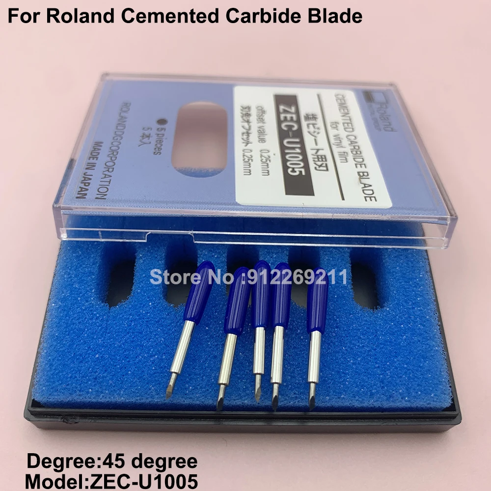 ZEC-U1005 45 Degree Roland Cutting Plotter Blades Knife Cemented Carbide Blade For Roland XC-540 SP-540 VP300 VP540 XR640 VS-420