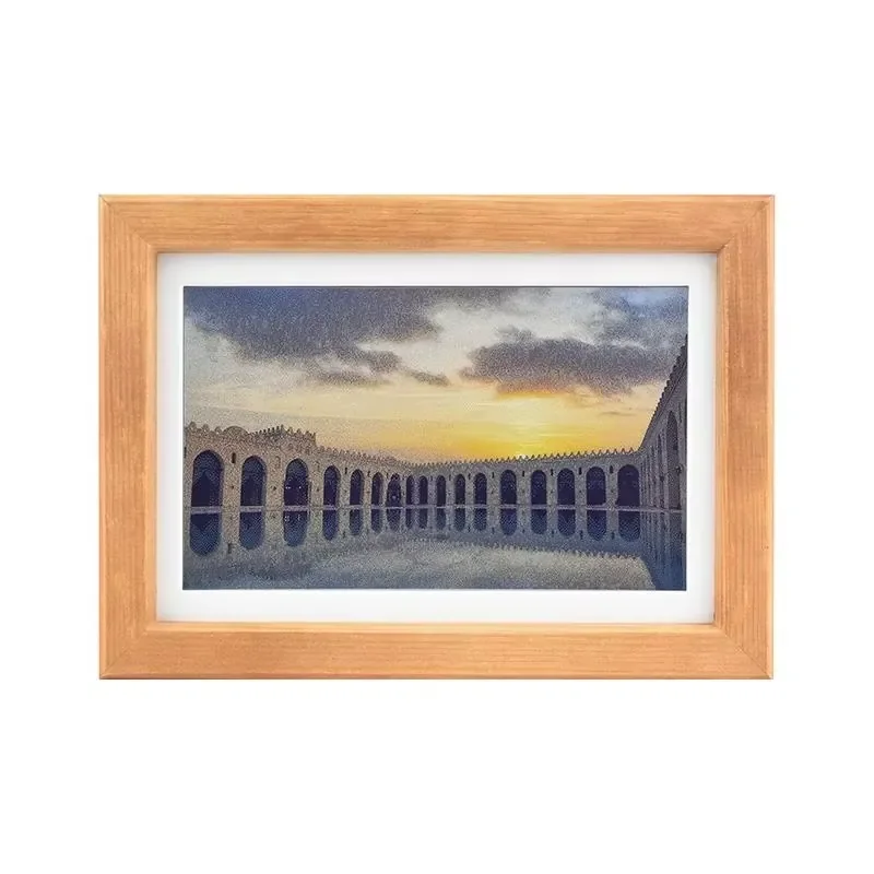 Micro Snow 7.3 Inch E6 Full Color E-ink Screen Paper Solid Wood Photo Frame Calendar Album Can Be Refreshed Regularly