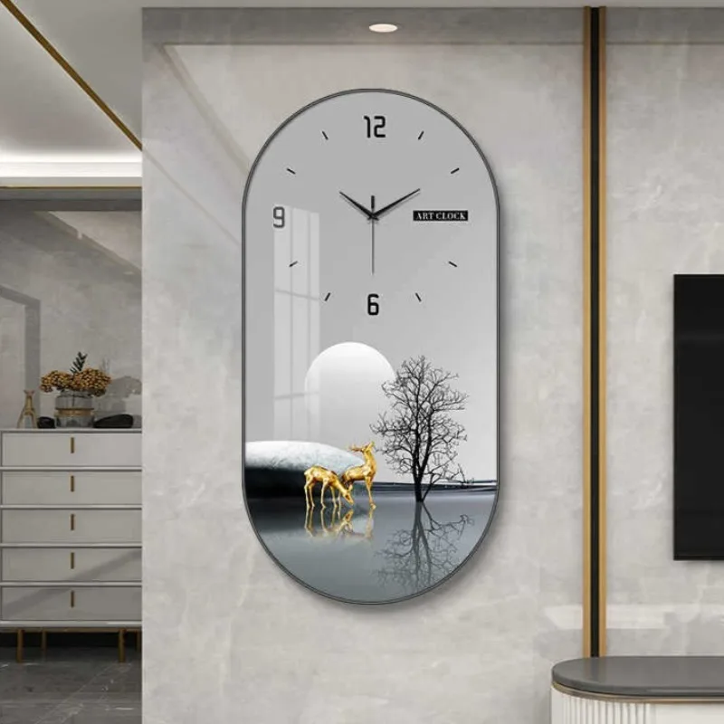 Modern Wall Clocks Luxurious Murals Wall Clock Restaurant Decoration Mural Clocks Living Room Creative Silent Walls Clock