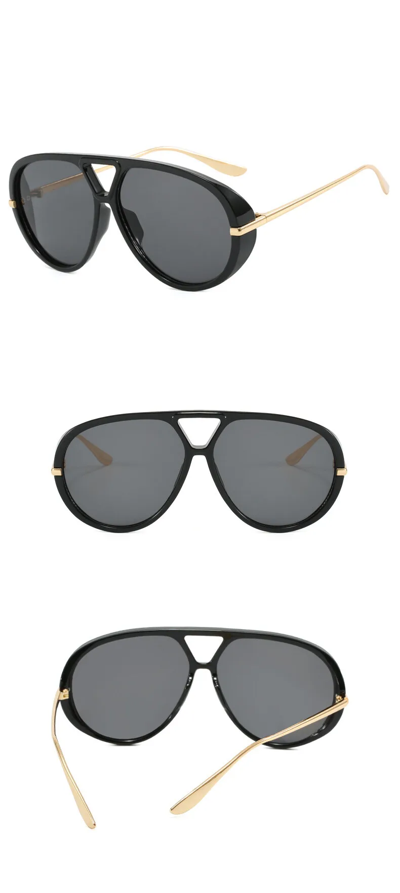 Übergroße Damen-Sonnenbrille, modisch, draußen, oval, lässig, UV-Schutz, Sonnenschutz, Sonnenbrille, Reisen, Urlaub, UV400 # 300864 – Detail 2