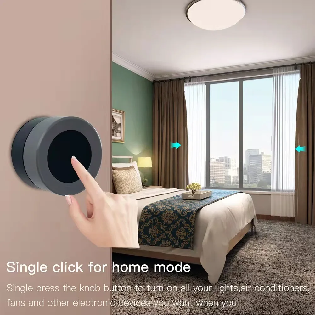 Tuya ZigBee Smart Knob Switch ruota la pressione Wireless Scene Switch Button Controller Smart Life APP Control Smart Home per Gateway