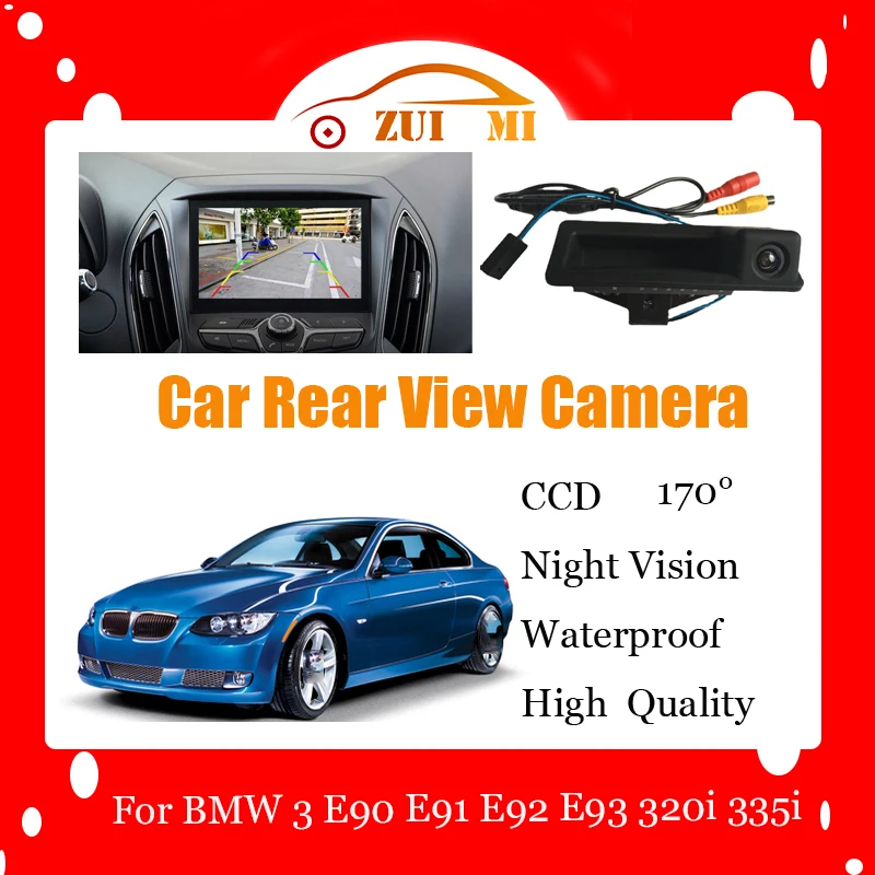 

Car Reverse Rear View Camera For BMW 3 E90 E91 E92 E93 320i 335i 170° Waterproof CCD Full HD Night Vision Backup Parking Camera