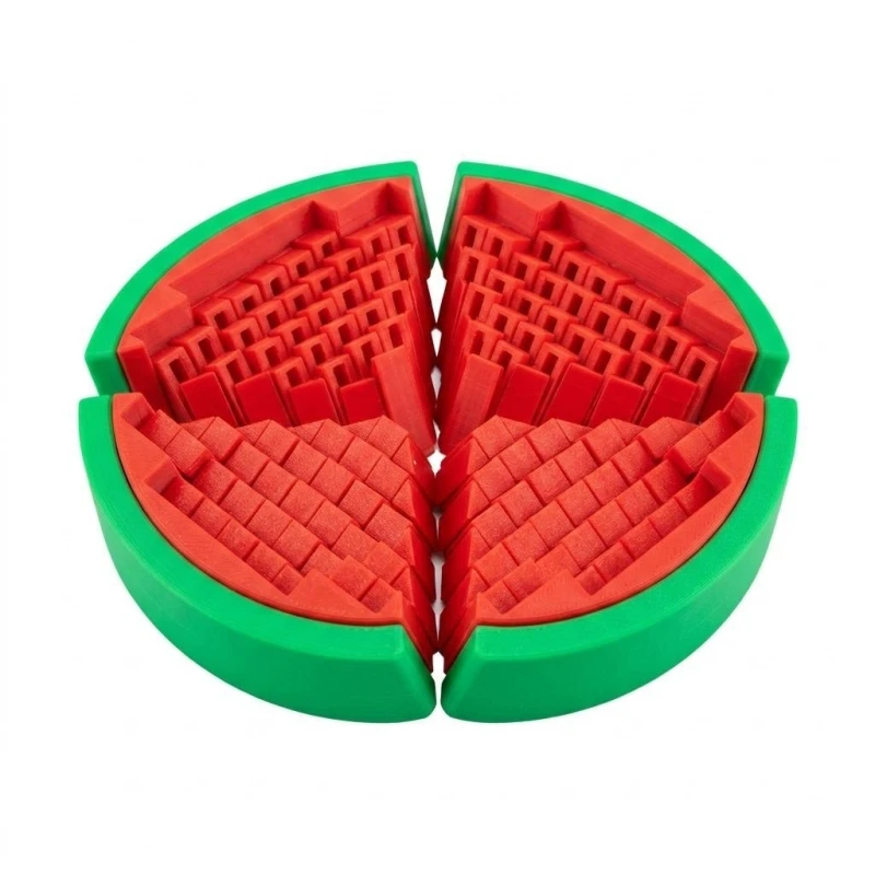 3D Printed Retractable Watermelon, Stress-Relief Fruit, Suitable for Various desktop Displays, Birthday and Holiday Gifts.
